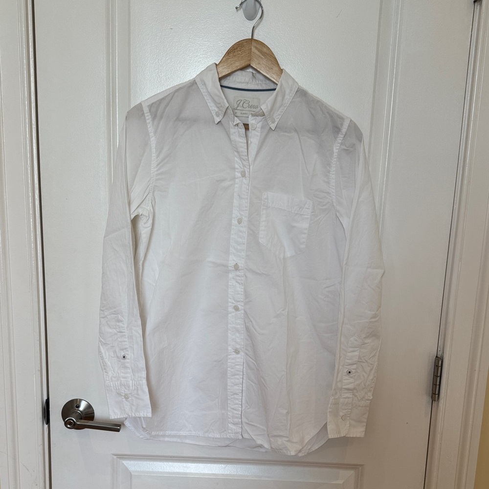 J. Crew Women’s White Shirt - 6 Tall